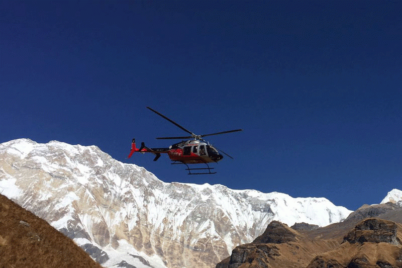 Annapurna Base Camp in Helicopter